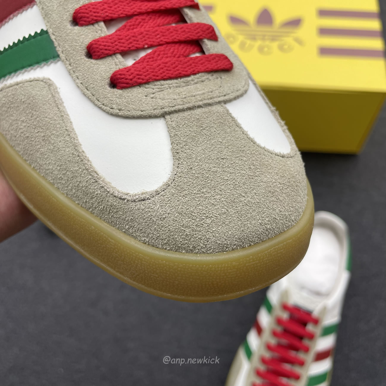 Adidas X Gucci Gazelle White Green Red 726487 Aaa43 9547 (9) - newkick.app